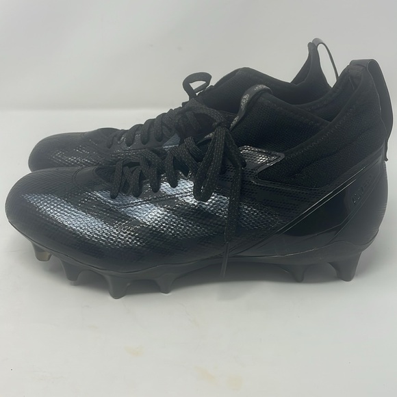 Adidas Adizero Black Lace Up Athletic Cleats Sneakers Mens Size 7.5 - Picture 2 of 12